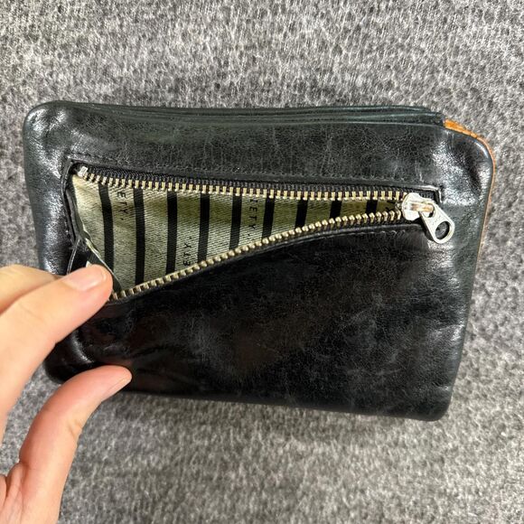 Slouchy leather oversized wallet, small clutch pockets galore, going out bag - Picture 1 of 5